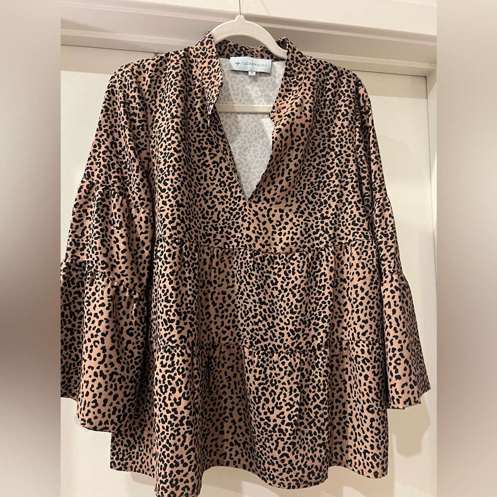 Tuckernuck Edith Tiered Long Sleeve Blouse M